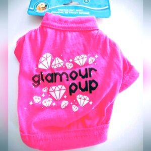 Glamour Pup Pink Dog Shirt Small